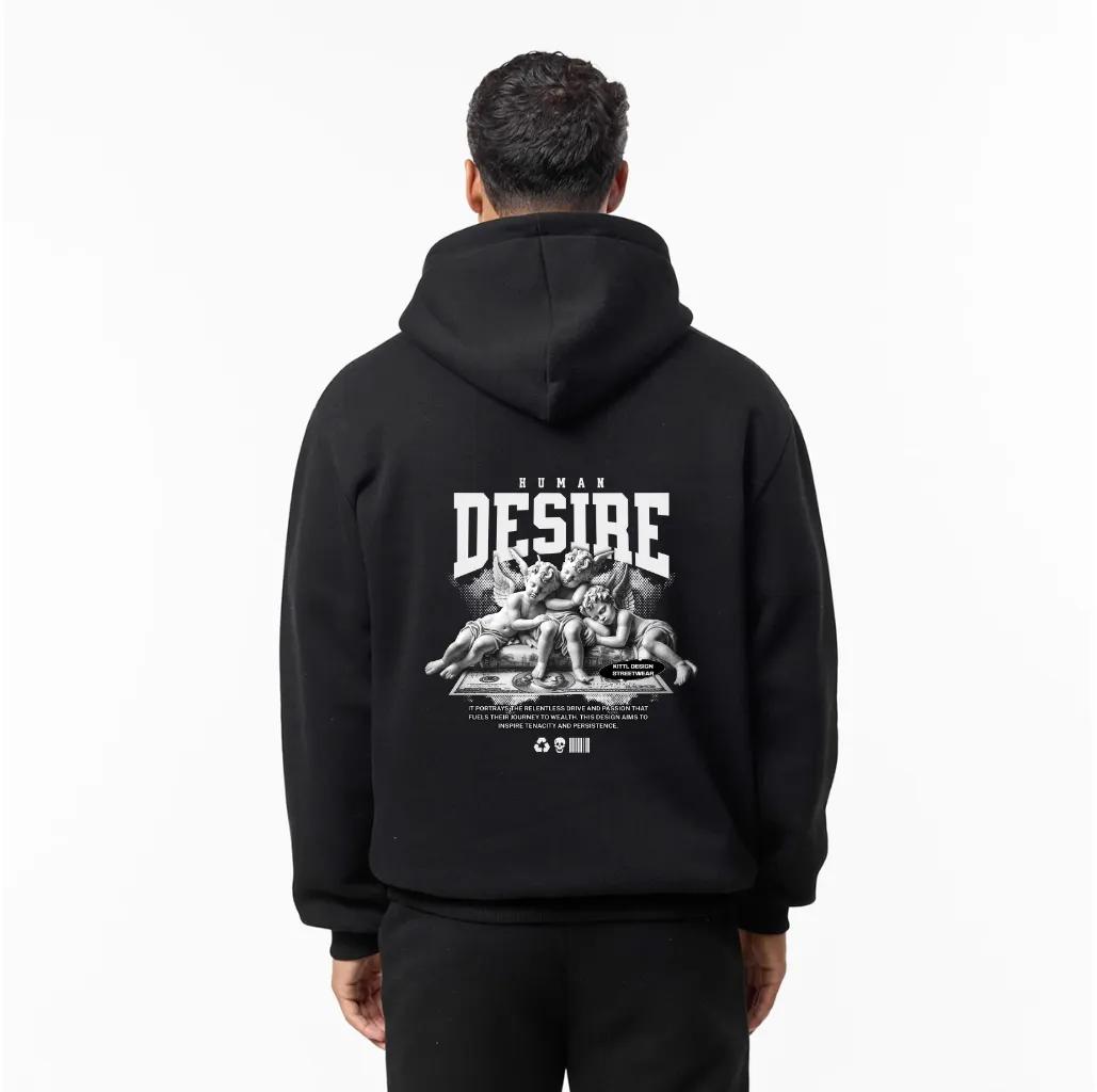 Minimalist Desire Typography Streetwear Hoodie