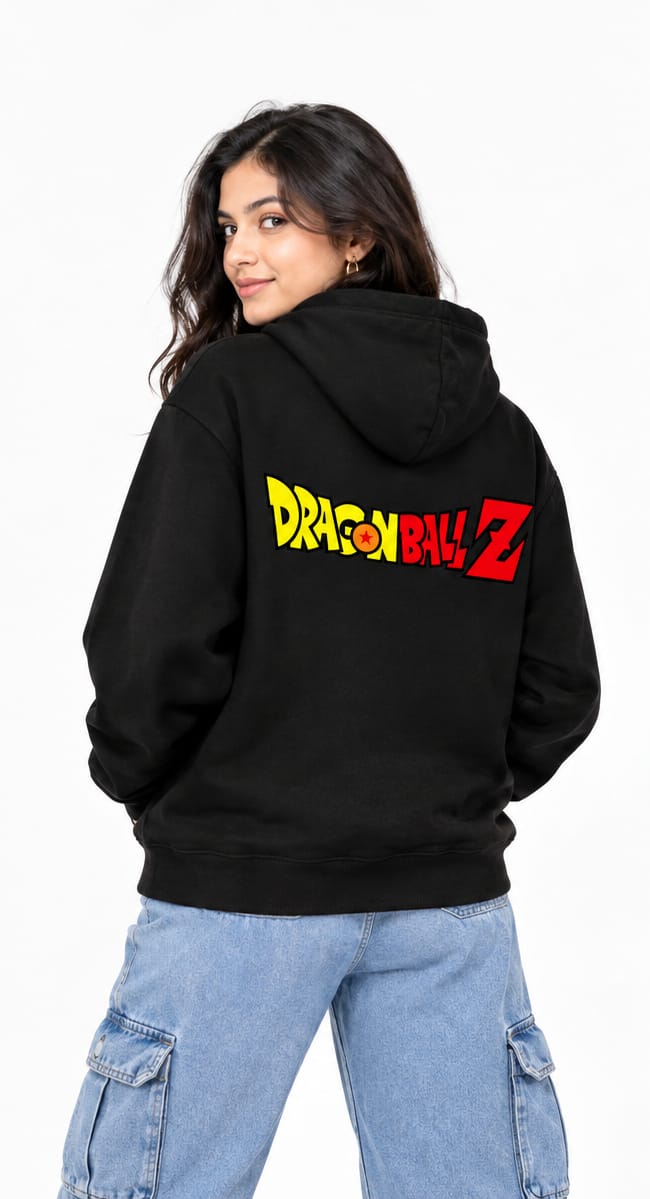 HKAY Premium Dragon Ball Z Jet Black 320 GSM Hoodie