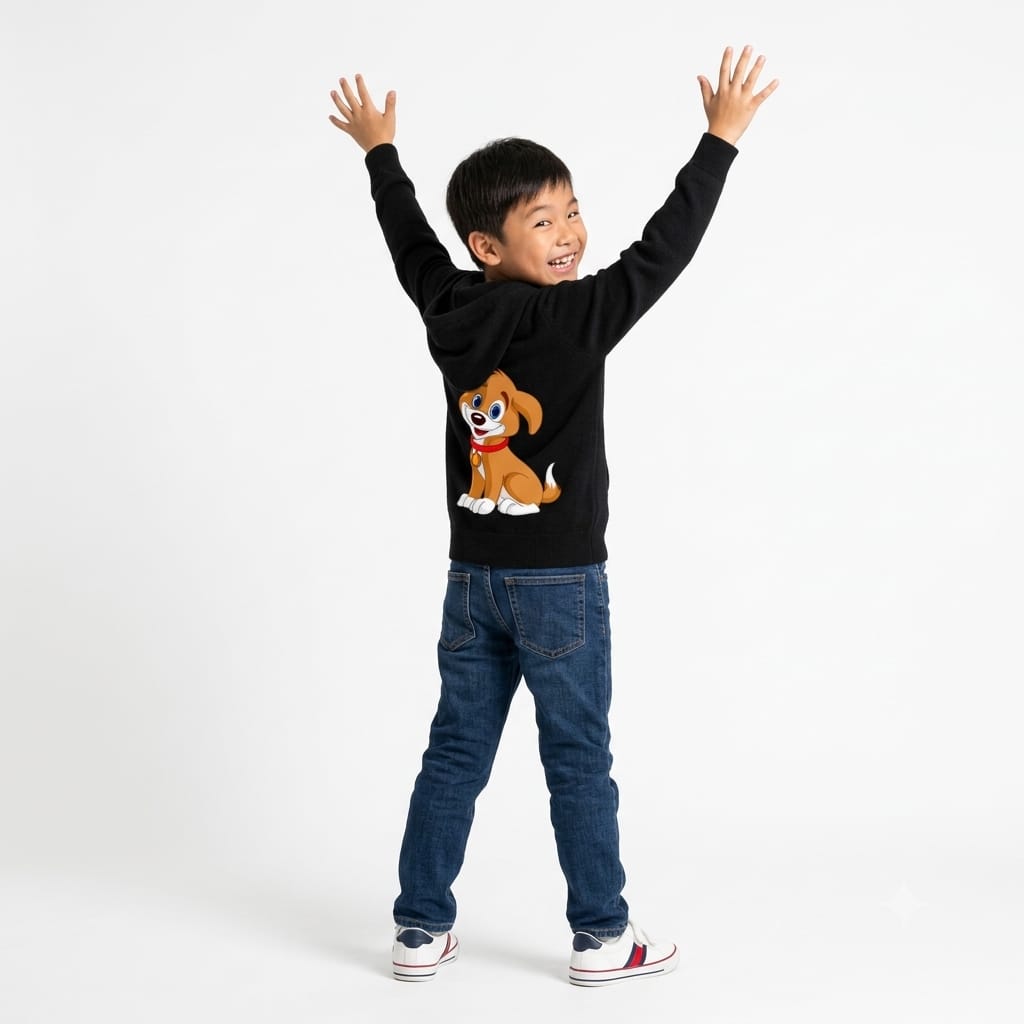 Cute White Kitten Hoodie | Animated Cat Graphic Sweatshirt