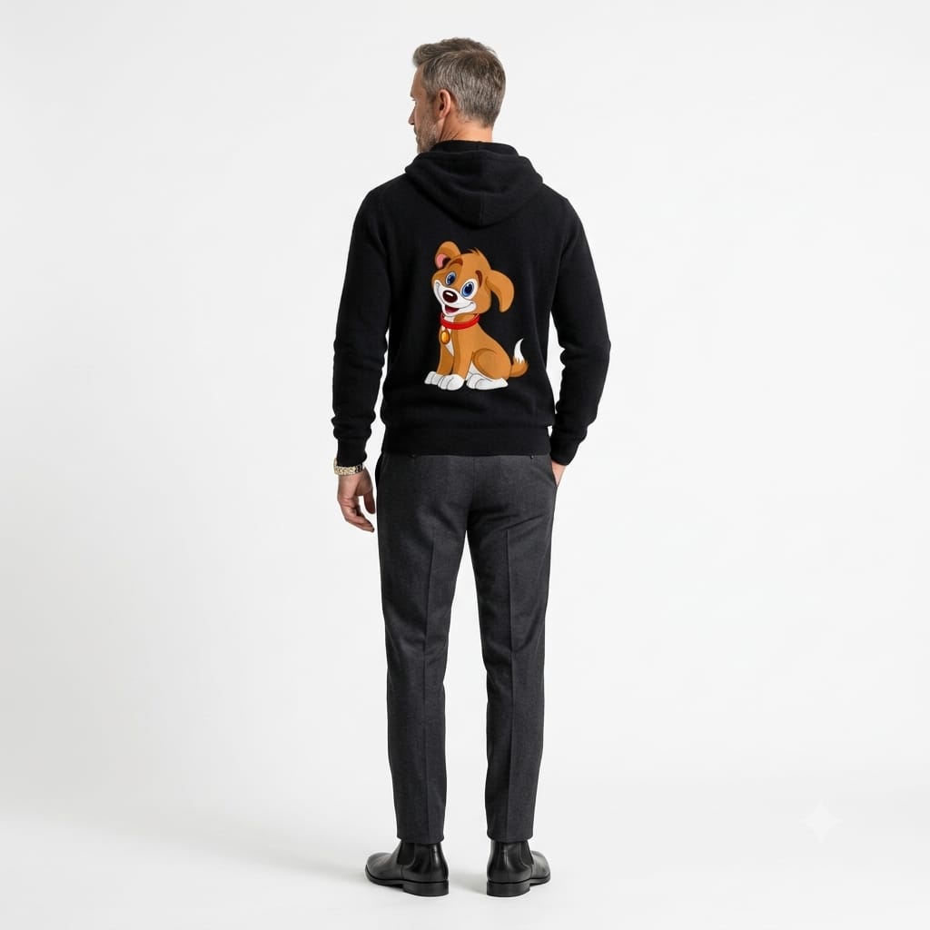 Cute White Kitten Hoodie | Animated Cat Graphic Sweatshirt