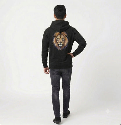 Men’s Premium Black Lion Graphic Hoodie – HKay Stylish Streetwear Hoodie