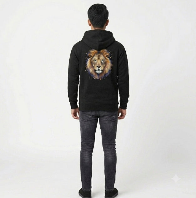 Men’s Premium Black Lion Graphic Hoodie – HKay Stylish Streetwear Hoodie