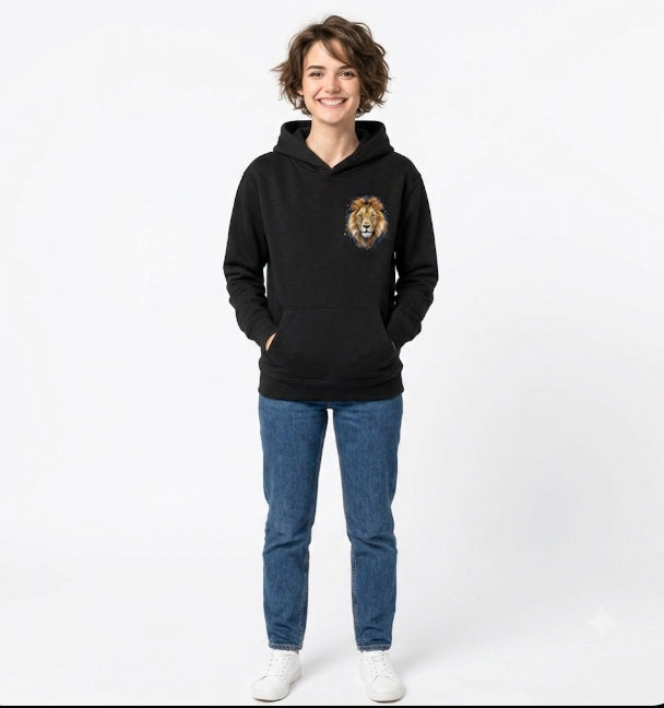 Men’s Premium Black Lion Graphic Hoodie – HKay Stylish Streetwear Hoodie