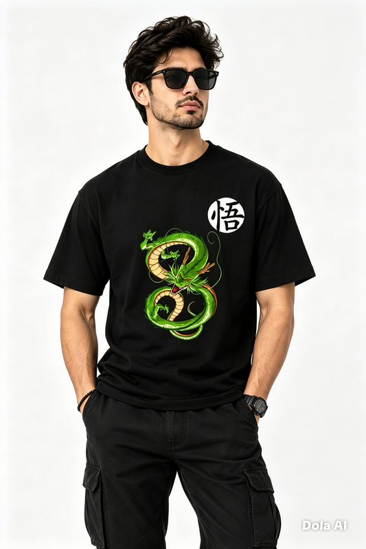 HKAY Anime Shenron Dragon Black T-Shirt