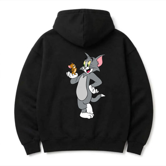 Vintage Tom and Jerry Front Pocket Hoodie, 90s Cartoon Kangaroo Pouch Sweatshirt, Retro Y2K Gift