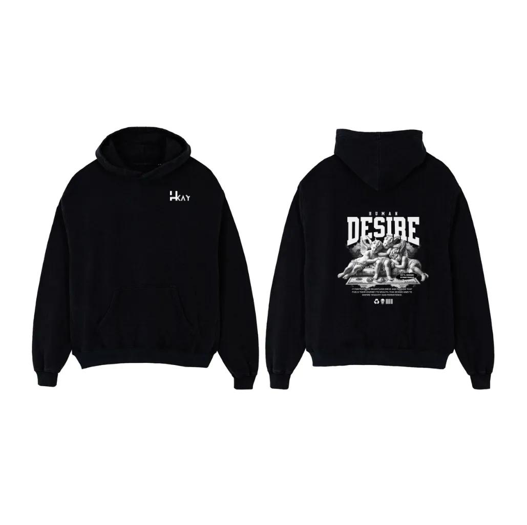 Minimalist Desire Typography Streetwear Hoodie