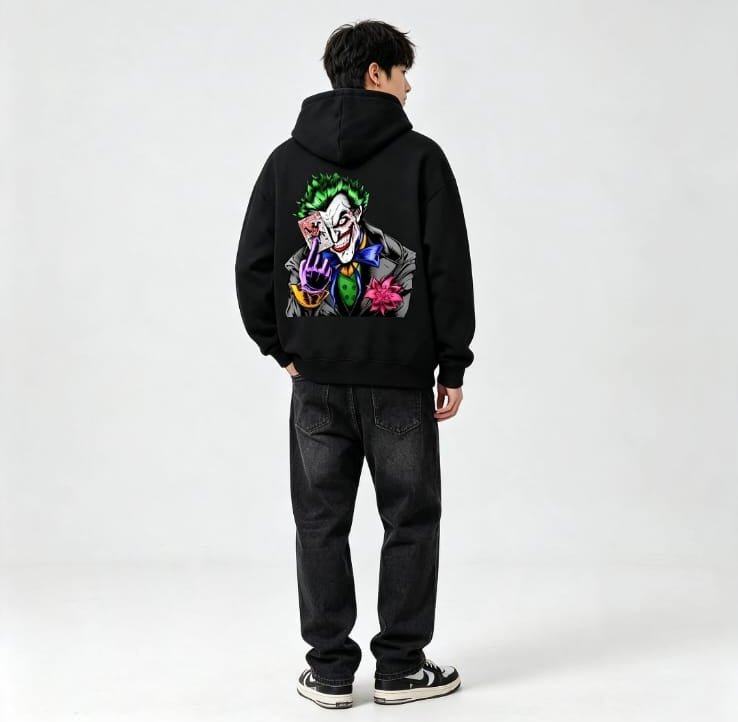 HKAY Premium Joker Card Graphic Hoodie