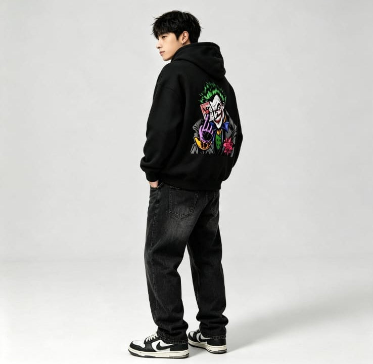 HKAY Premium Joker Card Graphic Hoodie