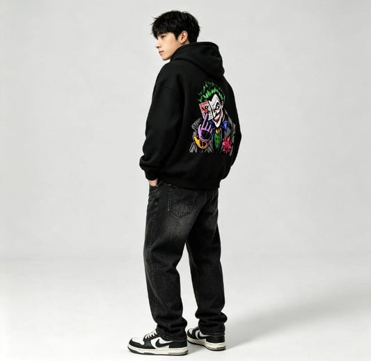 HKAY Premium Joker Card Graphic Hoodie