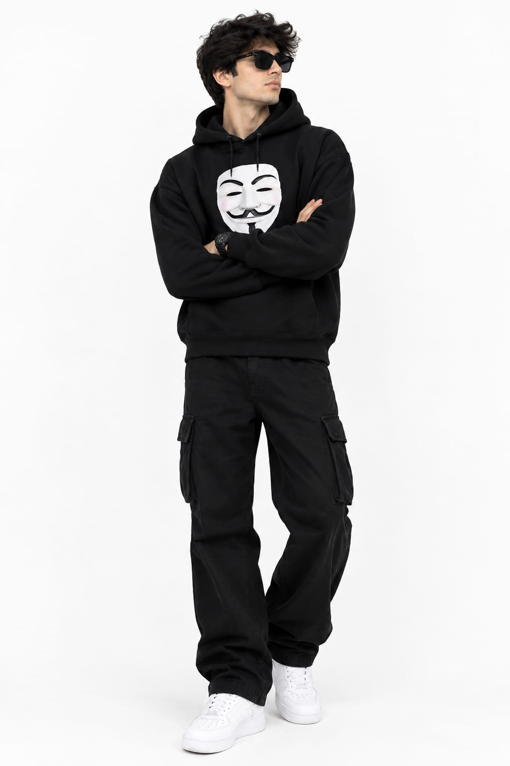 Anonymous Hacker Streetwear Oversized Hoodie