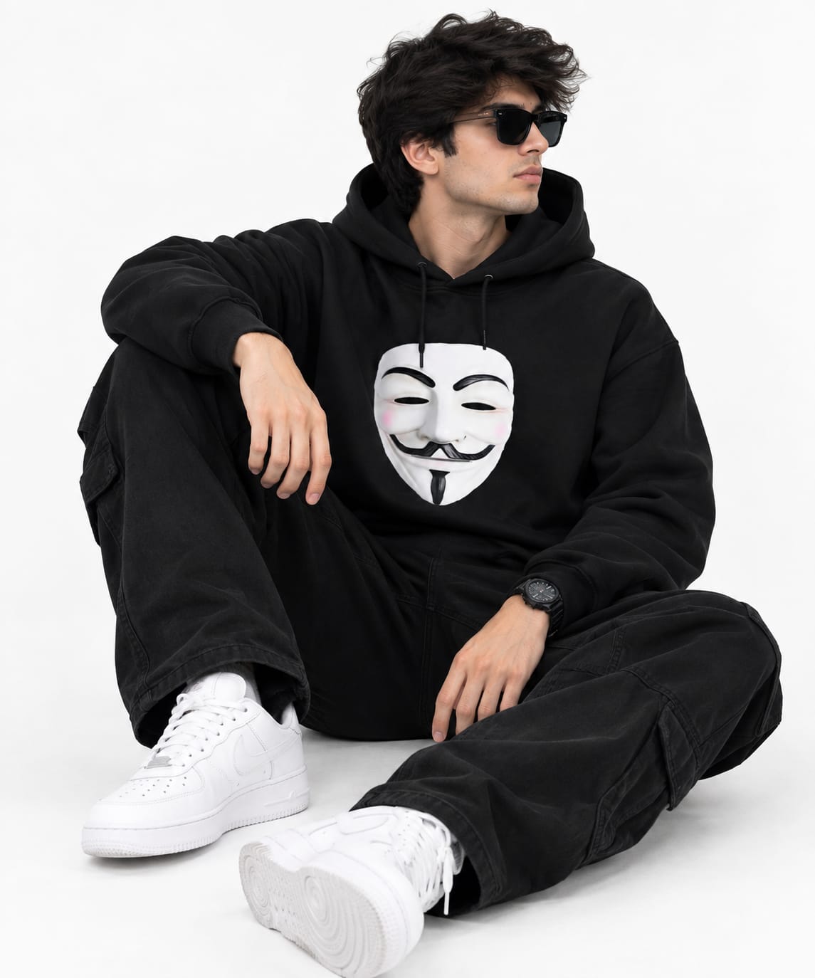 Anonymous Hacker Streetwear Oversized Hoodie
