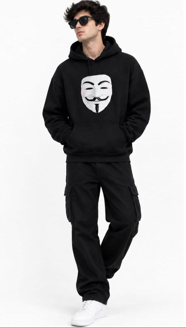 Anonymous Hacker Streetwear Oversized Hoodie