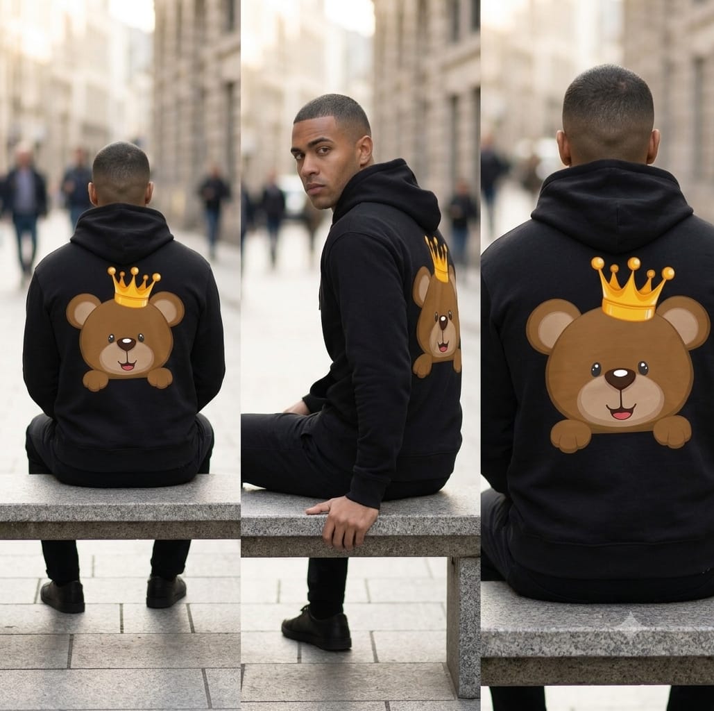 HKay Premium Crown Bear Hoodie