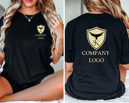 Custom Company Logo T-shirts, Personalized Logo Hoodies, Custom Double Sided Print Shirts, Custom Text Shirts