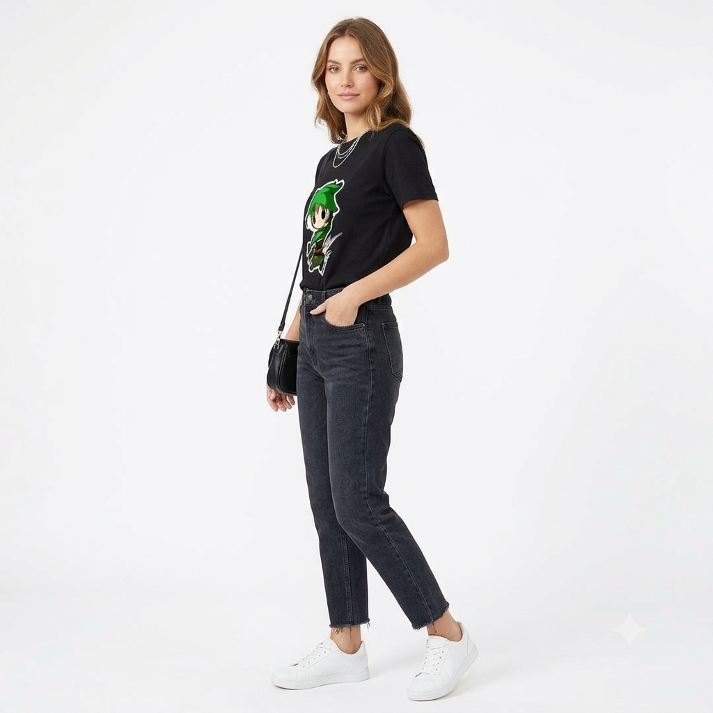 Chibi Archer Anime Graphic T-Shirt | Premium 200 GSM Black Streetwear Tee