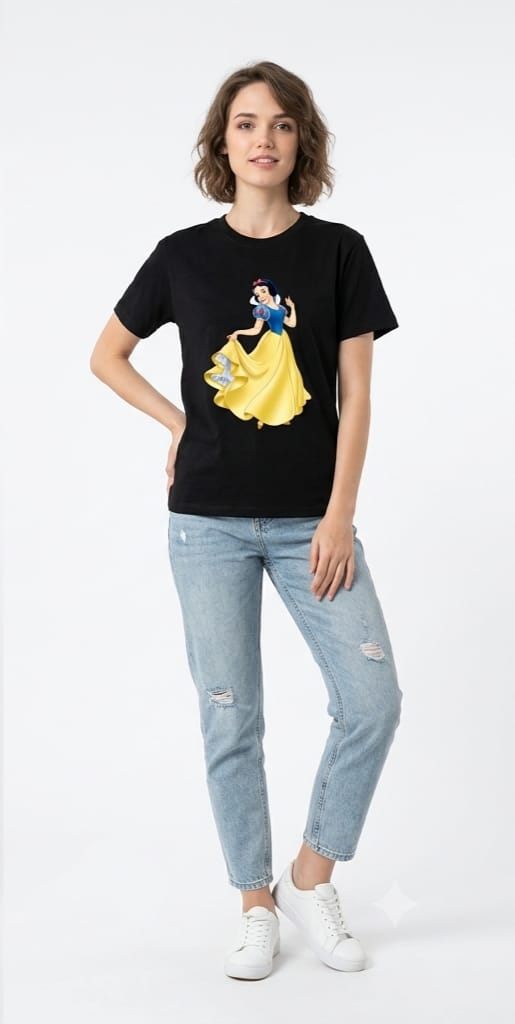 HKAY Premium Retro Snow White Jet Black 200 GSM T-Shirt