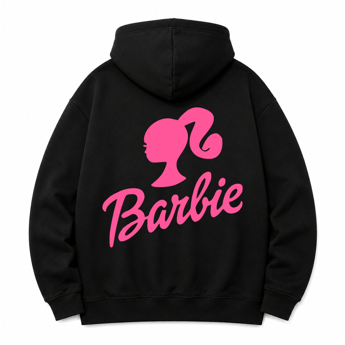 HKAY Premium Pink Silhouette Jet Black 320 GSM Hoodie