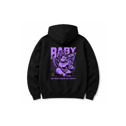 HKAY Premium "Baby Money" Black Oversized Hoodie