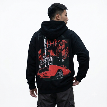 HKAY Urban Drive Graphic Oversized Hoodie