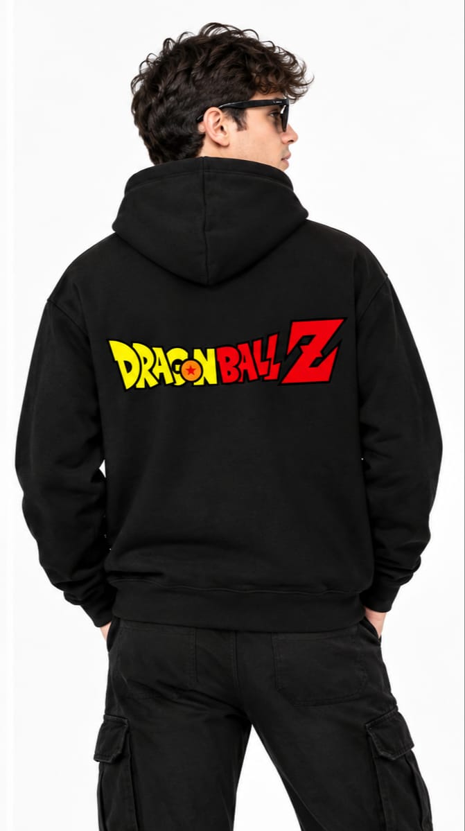 HKAY Premium Dragon Ball Z Jet Black 320 GSM Hoodie