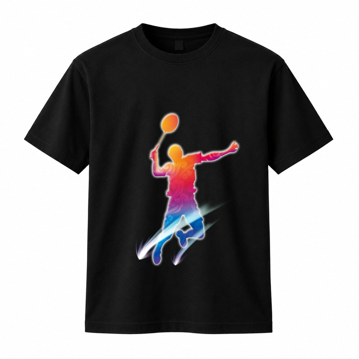 HKAY Premium Badminton Player Jet Black 200 GSM T-Shirt