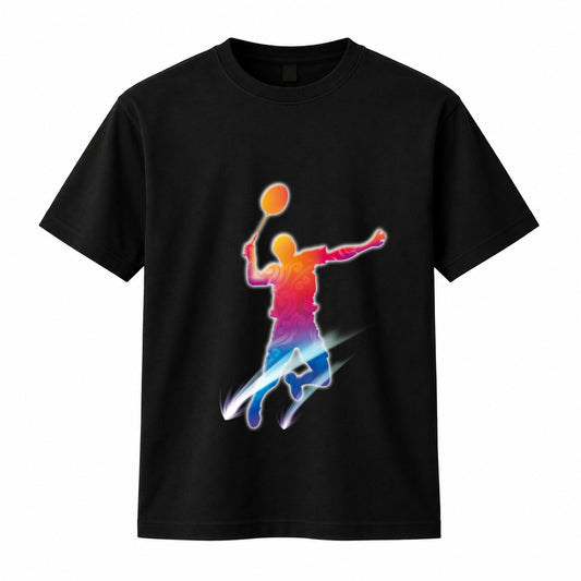 HKAY Premium Badminton Player Jet Black 200 GSM T-Shirt