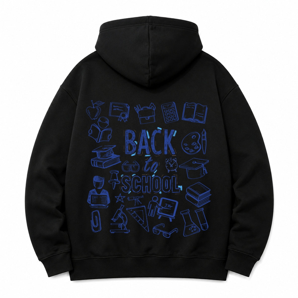 HKAY Premium Back to School Jet Black 320 GSM Hoodie