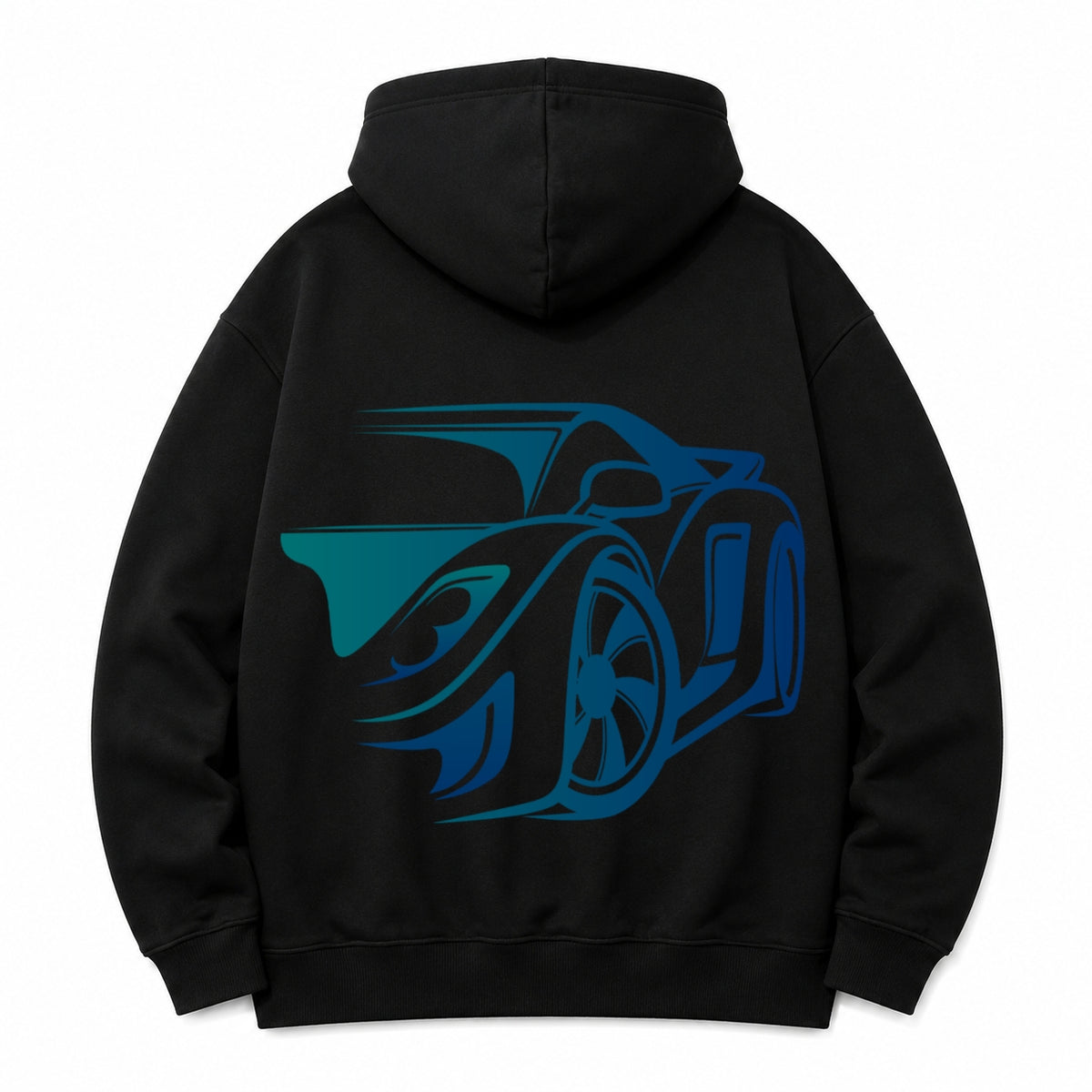 HKAY Premium Drift Supercar Jet Black 320 GSM Hoodie