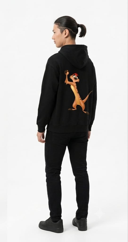 HKAY Premium Cheeky Meerkat Jet Black 320 GSM Hoodie