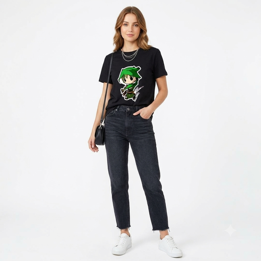 Chibi Archer Anime Graphic T-Shirt | Premium 200 GSM Black Streetwear Tee