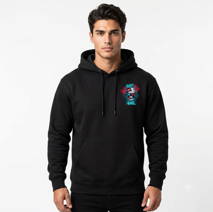 Men's Graphic Print Heavyweight Hoodie – Skull & Palm Design