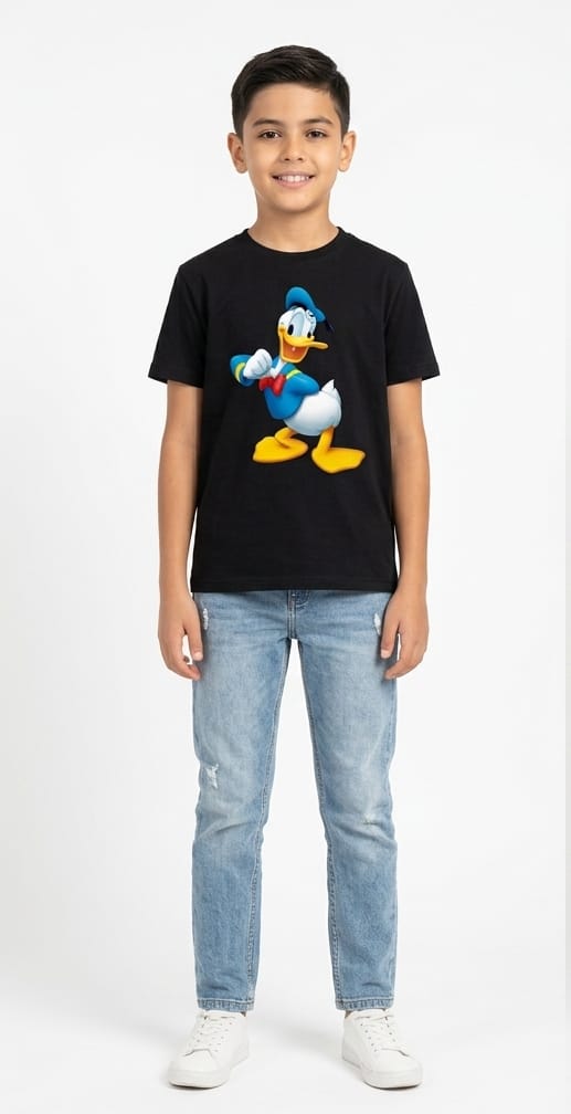 HKAY Premium Vintage Duck Jet Black 200 GSM T-Shirt