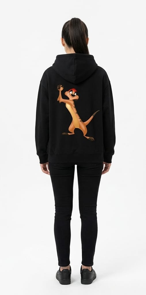 HKAY Premium Cheeky Meerkat Jet Black 320 GSM Hoodie