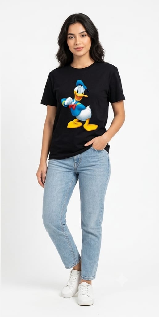 HKAY Premium Vintage Duck Jet Black 200 GSM T-Shirt