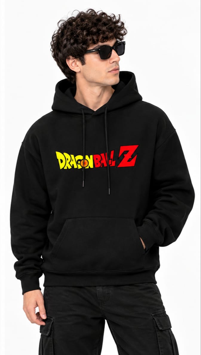 HKAY Premium Dragon Ball Z Jet Black 320 GSM Hoodie