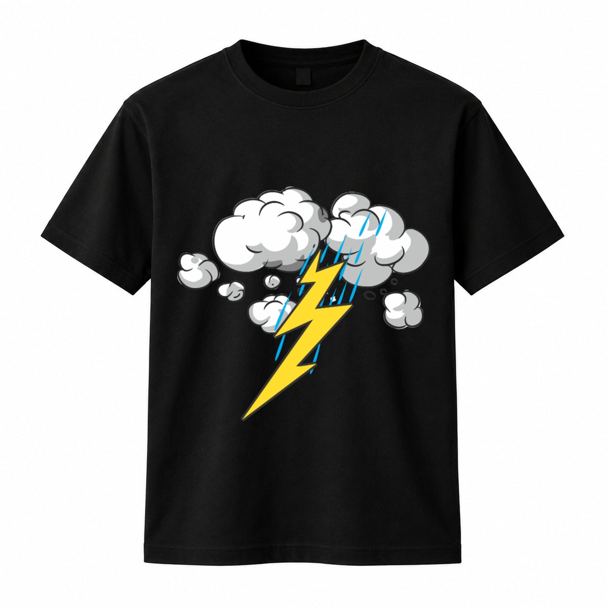 HKAY Premium Thunder Strike Jet Black 200 GSM T-Shirt