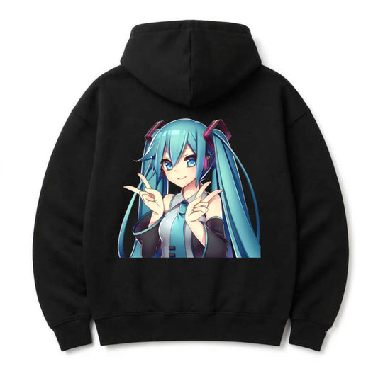 HKAY Premium Hatsune Miku Jet Black Hoodie