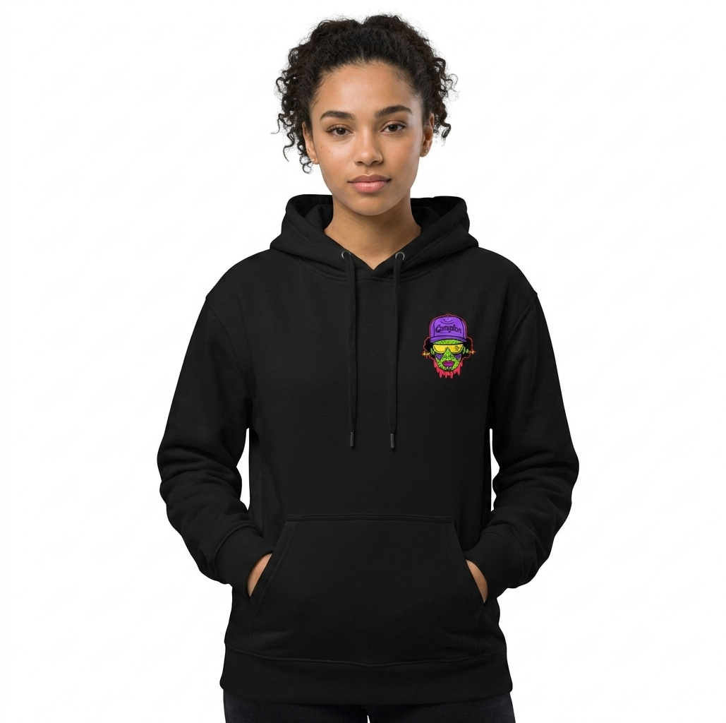 HKAY Premium Graphic Oversized Black Hoodie – Streetwear Edition