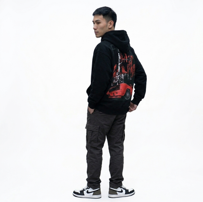 HKAY Urban Drive Graphic Oversized Hoodie