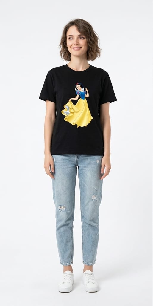 HKAY Premium Retro Snow White Jet Black 200 GSM T-Shirt