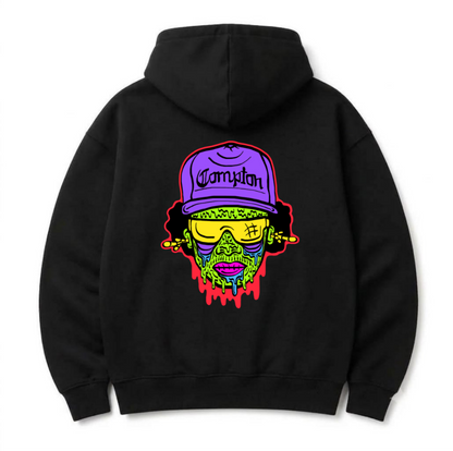 HKAY Premium Graphic Oversized Black Hoodie – Streetwear Edition