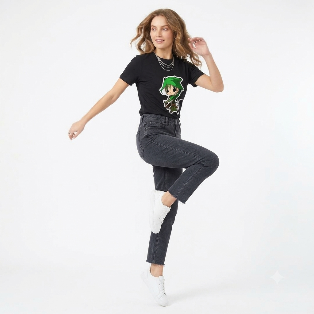 Chibi Archer Anime Graphic T-Shirt | Premium 200 GSM Black Streetwear Tee