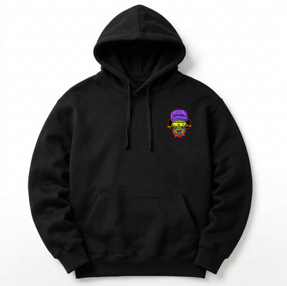 HKAY Premium Graphic Oversized Black Hoodie – Streetwear Edition