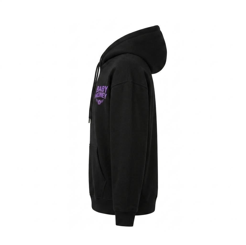 HKAY Premium "Baby Money" Black Oversized Hoodie