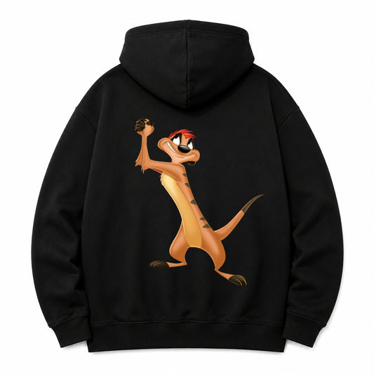 HKAY Premium Cheeky Meerkat Jet Black 320 GSM Hoodie