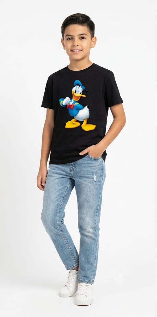 HKAY Premium Vintage Duck Jet Black 200 GSM T-Shirt
