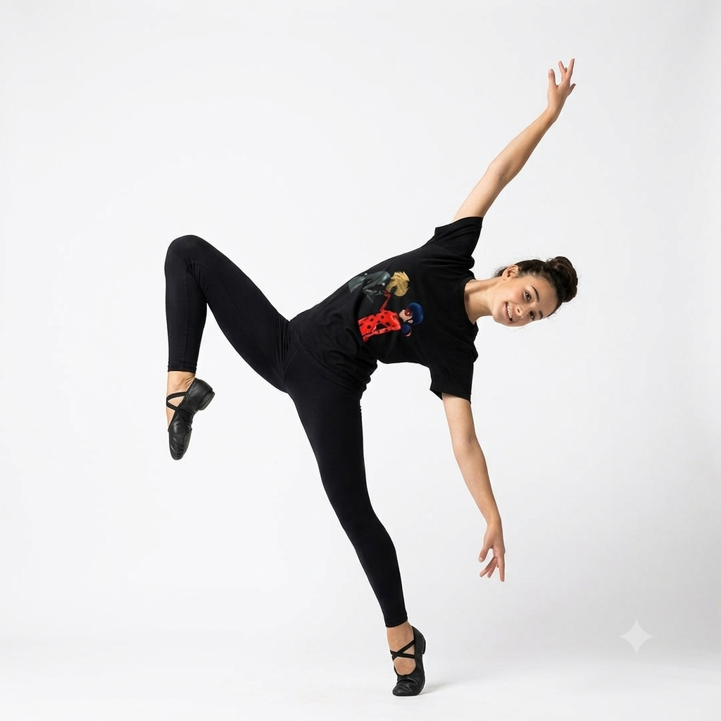 Miraculous Ladybug & Cat Noir Graphic T-Shirt – Jet Black Regular Fit