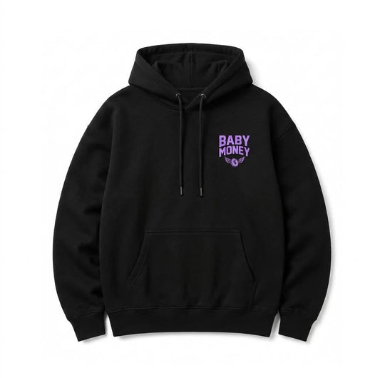 HKAY Premium "Baby Money" Black Oversized Hoodie